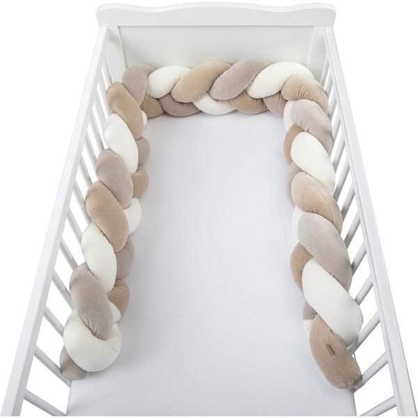 BUBABA BY FREEON ogradica za krevet pletenica 235x15 beige/white