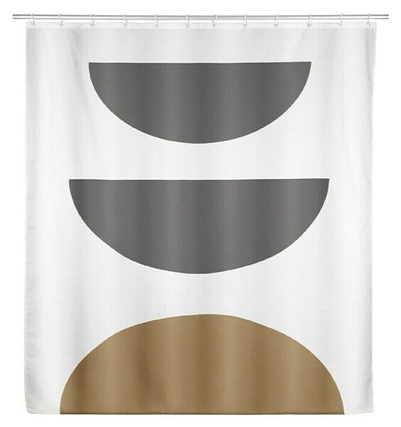 SCHÖNER WOHNEN-Kollektion Zavjesa za tuš Mahan (Š x V: 180 x 200 cm, Plastika, Sivo smeđa)