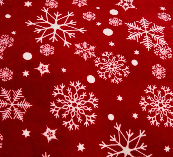 Posteljina mikropliš SNOWFALL crvena Dimenzije posteljine: 70 x 90 cm | 140 x 220 cm