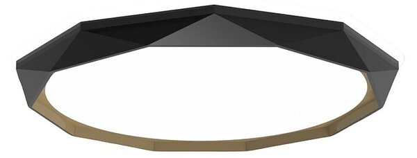 Ferotehna LED stropna svjetiljka Valentina (36 W, Ø x V: 500 cm x 95 mm, Crna)