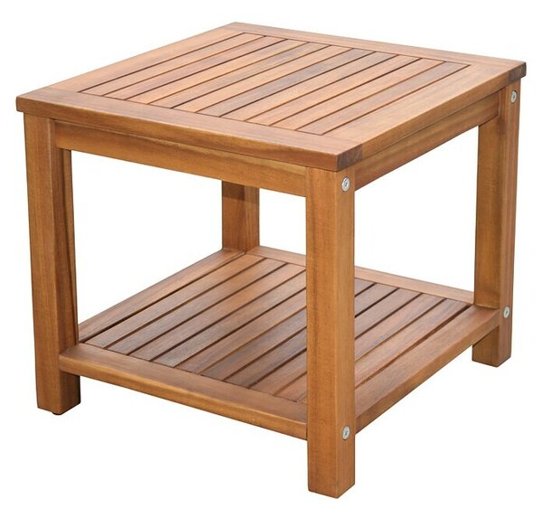 Sunfun Diana Vrtni drveni stolić (D x Š x V: 44,5 x 44,5 x 40,5 cm, Akacija, Pravokutno, Prirodno smeđe boje)