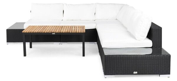 Vrtni namještaj Comfort Garden 401, Crna, Bijela, Tikovina