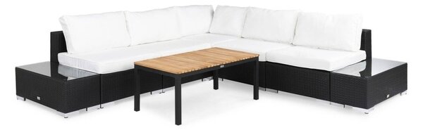 Vrtni namještaj Comfort Garden 401, Crna, Bijela, Tikovina