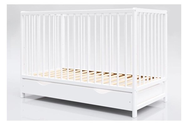 PETITE&MARS - Dječji drveni krevetić s prostorom za pohranivanje MOONY bijela
