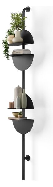 Crni metalni modularni sustav polica 27x203,5 cm Solis – Umbra