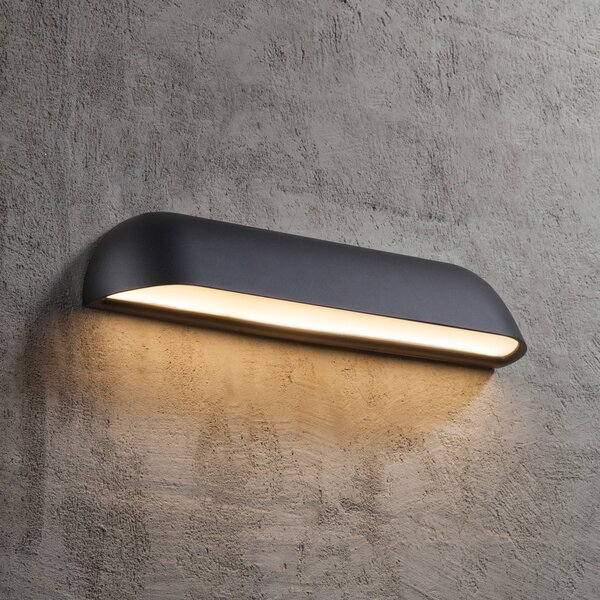Nordlux LED vanjska zidna svjetiljka Front 36, crna, Crno, Metal