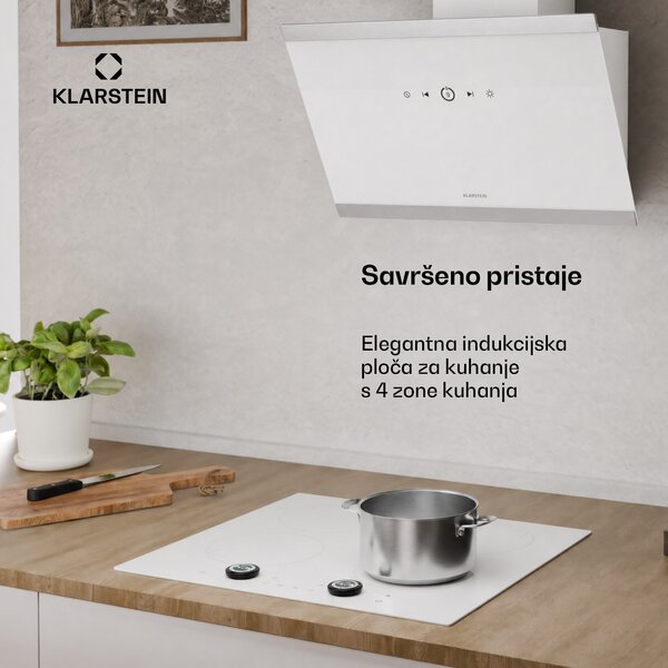Klarstein Neotouch indukcijska ploča za kuhanje | Moderna i snažna | 4 zone kuhanja | 9 razina | 7200 W | 60 cm