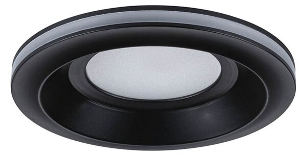 Paulmann Sormus LED ugradbena svjetiljka, crna, Ø 10 cm, IP65, set od 3 komada, Crno, kupaonica, Plastika, Montaža na strop
