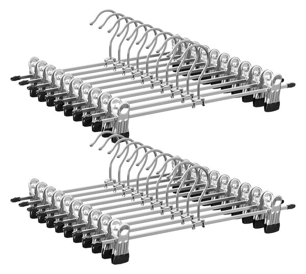 Paket od 20 metalnih vješalica za hlače i skunje 31 x 10,5 cm | SONGMICS