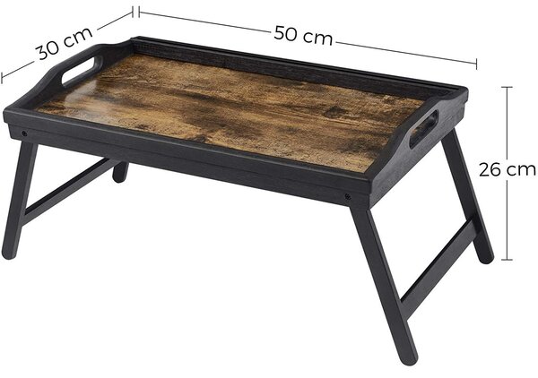 Stalak za prijenosno računalo, poslužavnik za doručak 50 x 30 x 26 cm | SONGMICS