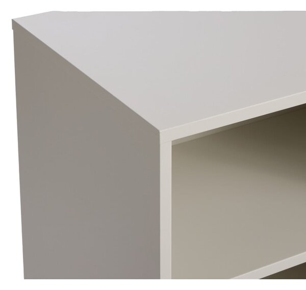 Siva metalna komoda s kliznim vratima 160x75x47 cm Veep – Unique Furniture