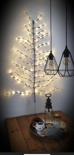LED zidna božićna jelka ZIGGY, smeđa - više veličina Veličina: XS