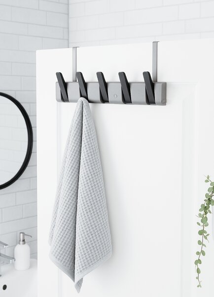 Zidna vješalica PIANO HANGER 45,5x11 cm, sivo-crna
