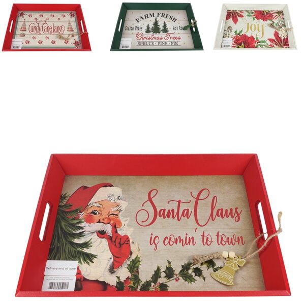 Božićna drvena posuda CHRISTMAS - više specifikacija Varijanta: Joy