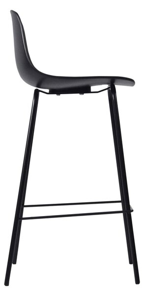 Crna plastična barska stolica (visine sjedala 67,5 cm) Whitby – Unique Furniture