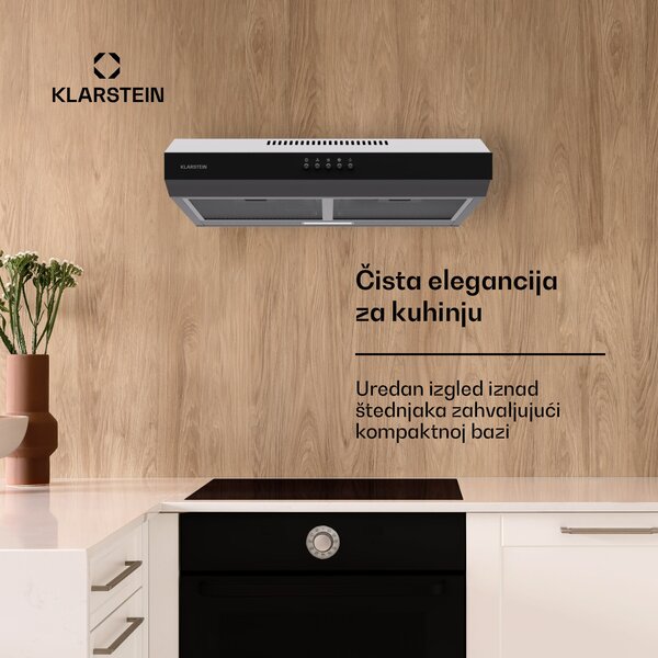 Klarstein Contempo 60, napa, 60 cm, podkabinet, 200 m³/h, LED, akril, nehrđajući čelik