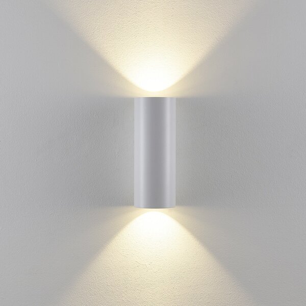 Deko-Light Vanjska zidna svjetiljka CAN, bijela, 2 žarulje, Ø 8 cm, IP65, metal, GU10, prigušiva, Bijela, Aluminij