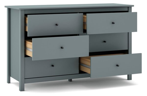Komoda prljavo zelena od masivnog bora 130x80x45 cm Misti – Marckeric