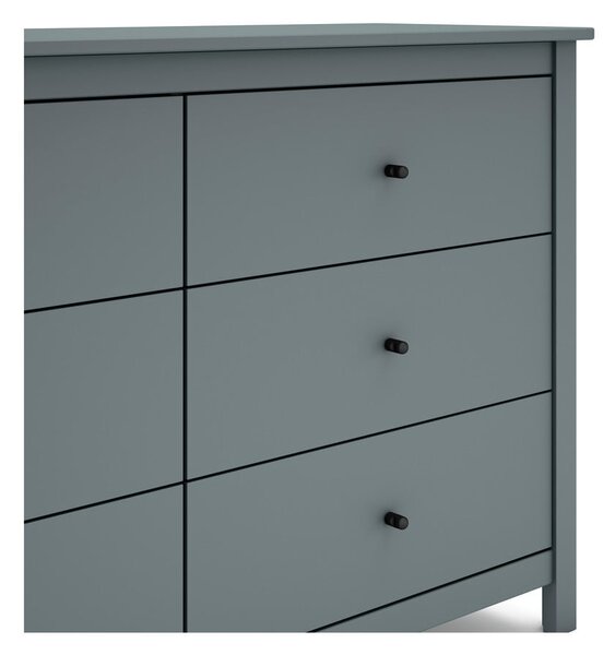 Komoda prljavo zelena od masivnog bora 130x80x45 cm Misti – Marckeric