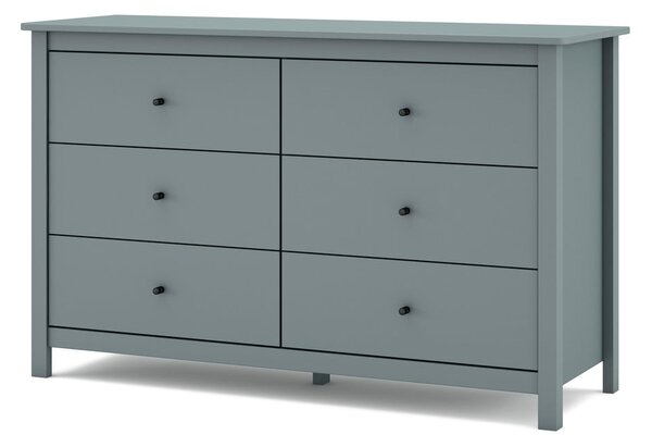 Komoda prljavo zelena od masivnog bora 130x80x45 cm Misti – Marckeric