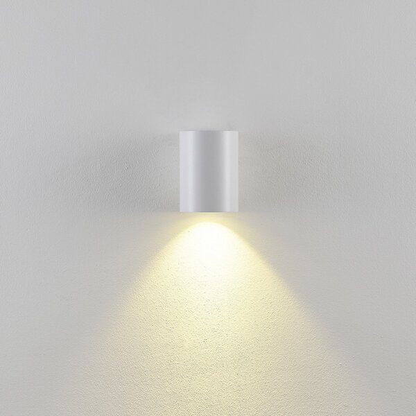 Deko-Light Vanjska zidna svjetiljka CAN, bijela, 1 žarulja, Ø 8 cm, IP65, metal, GU10, prigušiva, Bijela, Aluminij