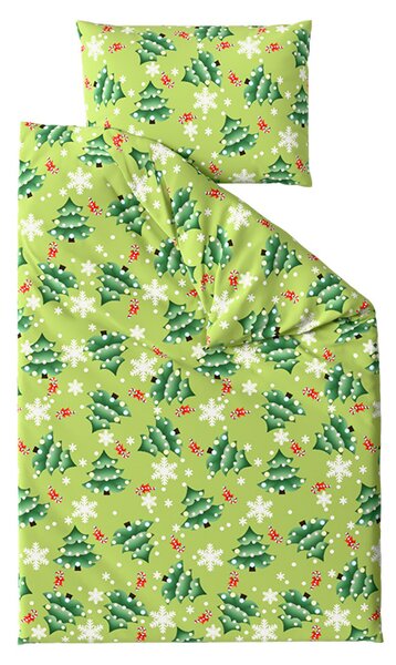 Posteljina od mikrovlakana CHRISTMAS TREE zelena Dimenzije posteljine: 70 x 90 cm | 140 x 200 cm