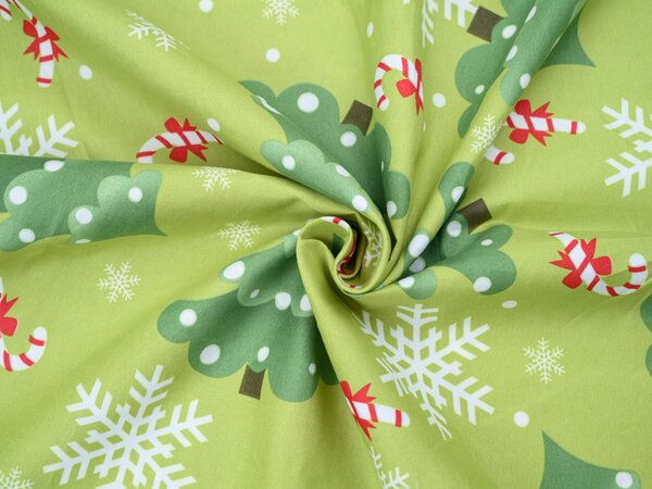Posteljina od mikrovlakana CHRISTMAS TREE zelena Dimenzije posteljine: 70 x 90 cm | 140 x 200 cm