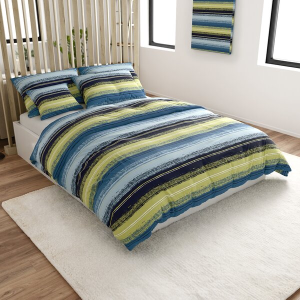 Posteljina od mikrovlakana BLUE STRIPES plava Dimenzije posteljine: 70 x 90 cm | 140 x 200 cm