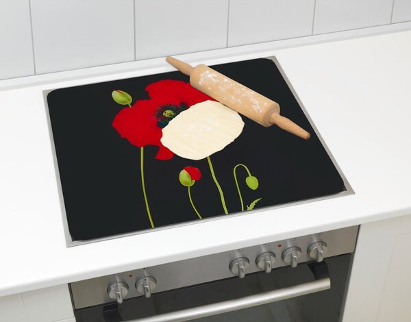 Zidna zaštitna ploča za štednjak od kaljenog stakla 50x56 cm Poppy – Maximex