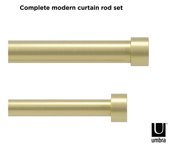 Čelična produžna dvostruka karniša 91 - 168 cm Cappa - Umbra