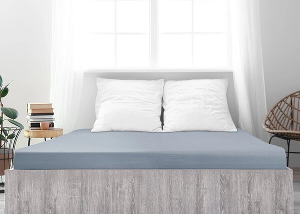 Jersey plahta od mako pamuka LUXORA 180x200 cm svijetlo siva