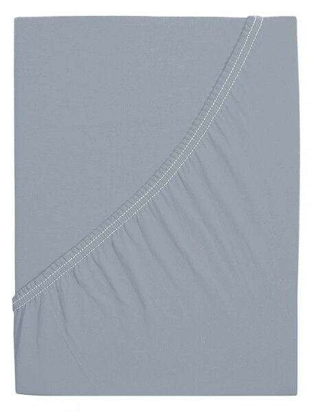 Jersey plahta od mako pamuka LUXORA 180x200 cm svijetlo siva