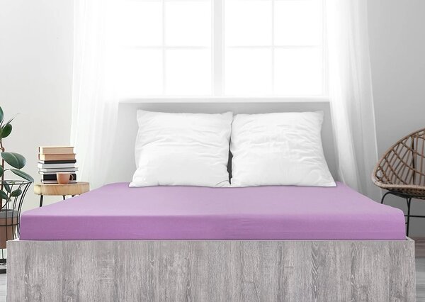 Jersey plahta od mako pamuka LUXORA 180x200 cm ljubičasta