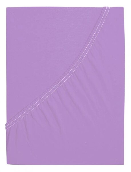 Jersey plahta od mako pamuka LUXORA 180x200 cm ljubičasta