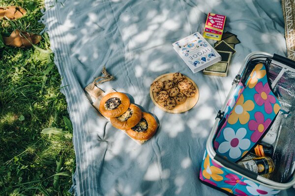 Sklopiva termo košara za piknik FLOWERS