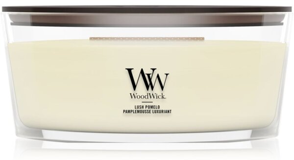 Woodwick Lush Pomelo mirisna svijeća s drvenim fitiljem 453.6 g