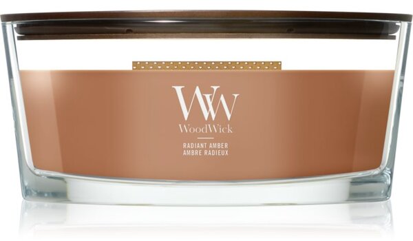 Woodwick Radiant Amber mirisna svijeća s drvenim fitiljem 453.6 g