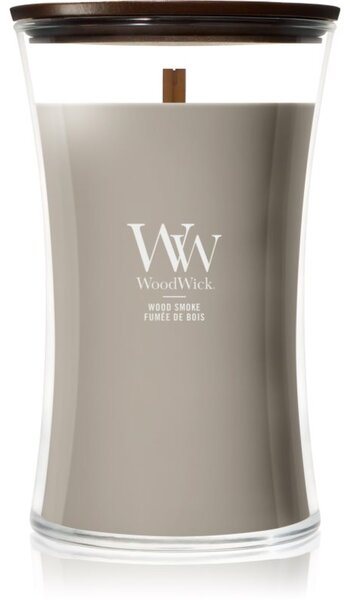Woodwick Wood Smoke mirisna svijeća s drvenim fitiljem 610 g