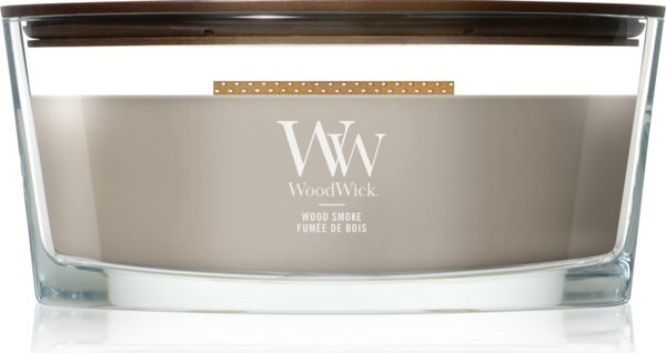Woodwick Wood Smoke mirisna svijeća s drvenim fitiljem 453.6 g