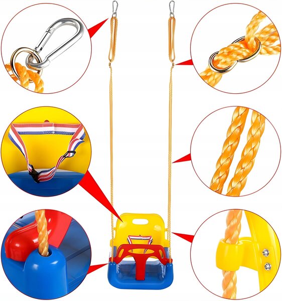 3v1 PVC dječji zamah sa zaštitom do 30 kg