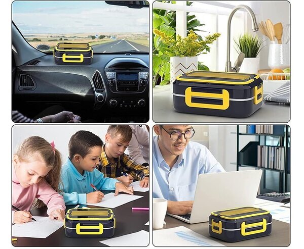 40W Električno grijanje kutije za ručak 12V-230V 900ML + pribor