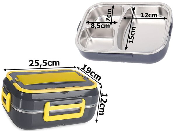 40W Električno grijanje kutije za ručak 12V-230V 900ML + pribor