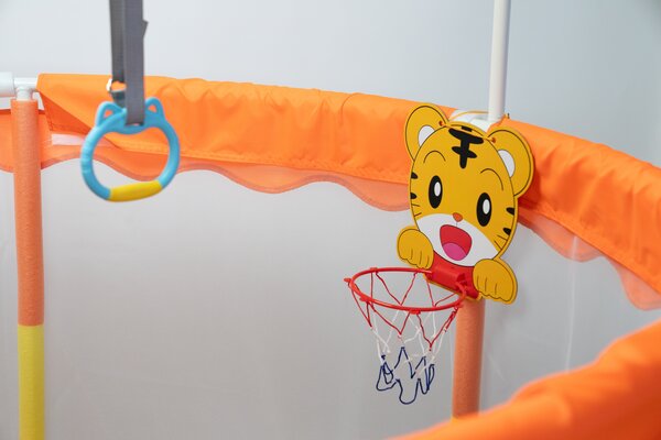 INLEA Dječja trambolina JumpPlay 152cm sa zaštitnom mrežom i dodacima – narančasta