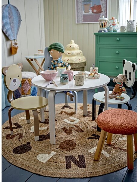 Juten okrugao tepih u prirodnoj boji ø 130 cm Dinne – Bloomingville Mini