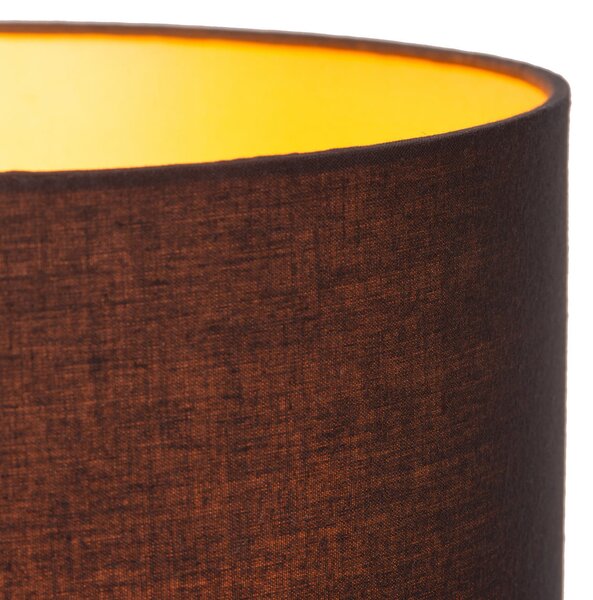 Lucide Podna lampa MAYA, crna, visina 150 cm, tkanina, E27, Crno, Dnevni boravak/blagovaonica, Tkanina / tekstil