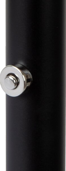 Lucide ZENITH LED podna lampa, crna, visina 180 cm, metal, podesiva po jačini svjetla, prigušiva, Crno, Dnevni boravak/blagovaonica, Metal