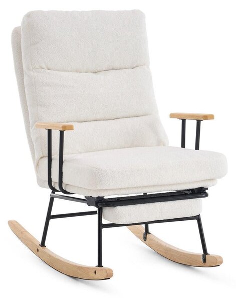 Stolica za ljuljanje nosivost do 160 kg, 97 × 67 × 100 cm, bijela | VASHOME