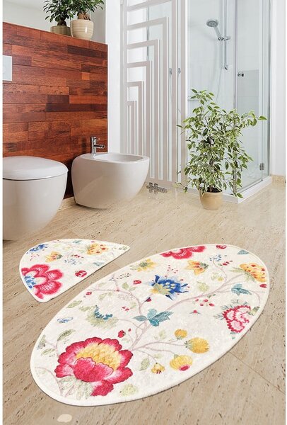 Svjetlo smeđe kupaonske prostirke u setu 2 kom 60x100 cm Arya – Foutastic