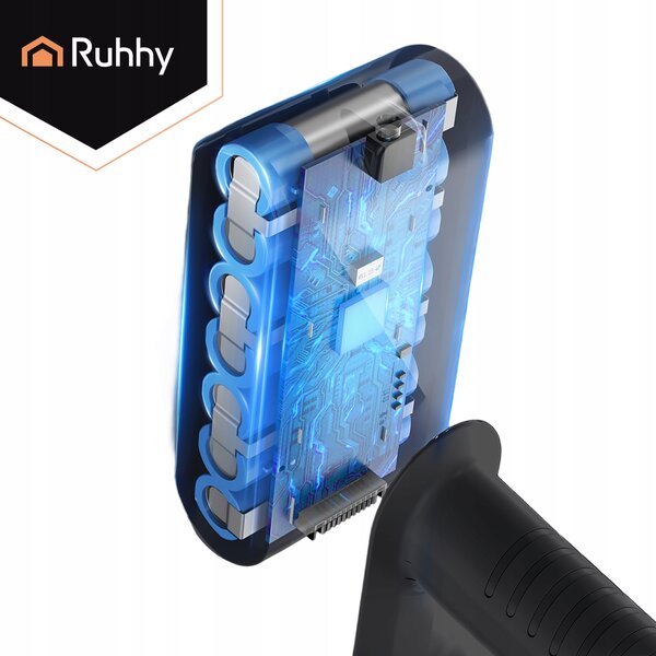 400w baterija. 7x2200mah bežični uspravni usisavač LED 35kpa crni lunpro