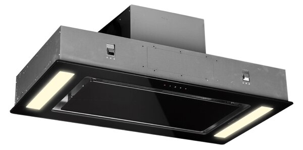 Klarstein Remy stropna napa, ugradbena, 90 cm EEK A 620 m³ / h touch LED staklo